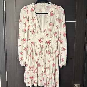 Altar'd State Pink Floral Long Sleeve Dress